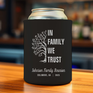 Family Tree In Family We Trust Reunion Black Can Cooler