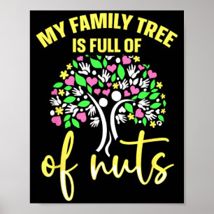 Family Tree Is Full Of Nuts Funny Family Reunion Poster