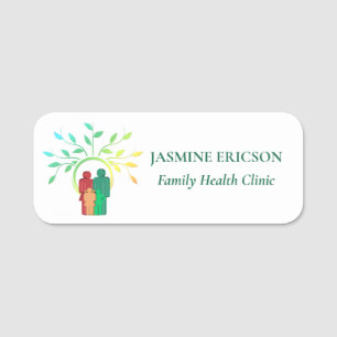 Family Tree Logo Name Tag