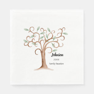 Family Tree Napkin Reunion Party Supplies