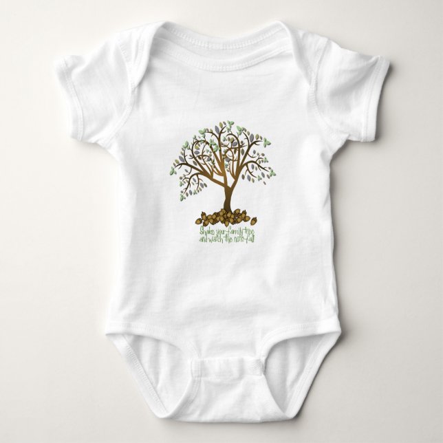 Family Tree Nuts Baby Bodysuit (Front)