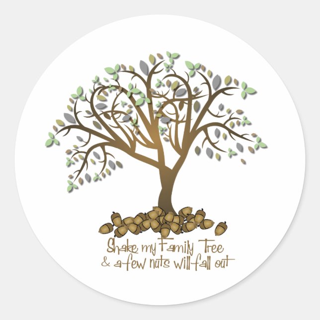 Family Tree Nuts Classic Round Sticker (Front)