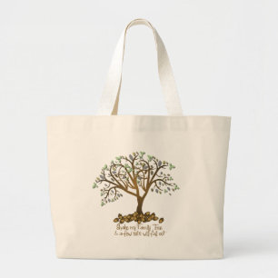 Family Tree Nuts Large Tote Bag