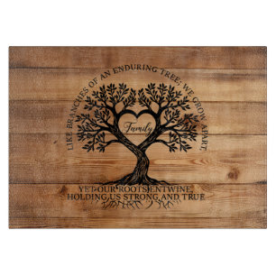 Family Tree of Life Glass Cutting Board
