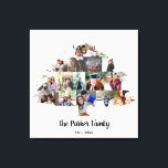 Family Tree photo Collage Canvas Print<br><div class="desc">This beautiful family tree features your favourite pictures and will keep the memory of your best moments for years to come. 15 picture to include. It's personalised with your family name and est year. Leave these fields blanck if you don't need them. This personalised family tree print is the perfect...</div>