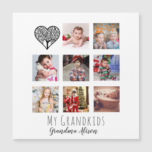 Family Tree Photo Collage Grandma Grandmother Gift (Front)