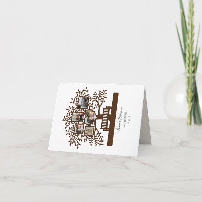 Family Tree Photo Collage Template Personalised  (Front)