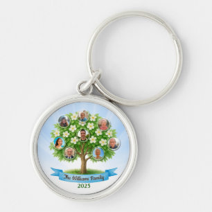 Family Tree Photo Gift Parents Reunion Heritage Key Ring