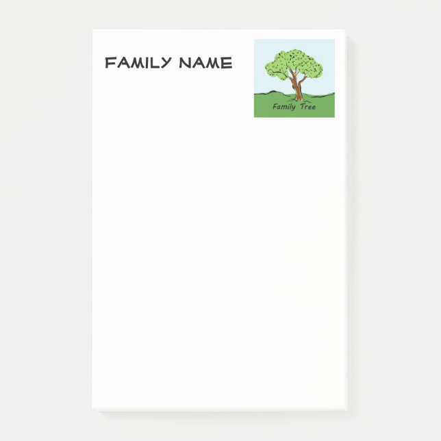 Family Tree Post It Post-it Notes (Front)