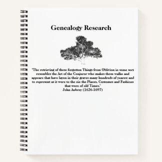 Family tree research notebook
