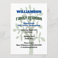 Family Tree Reunion Gathering Picnic Event