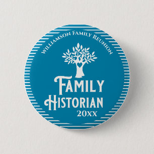 Family Tree Reunion Historian Genealogy 6 Cm Round Badge