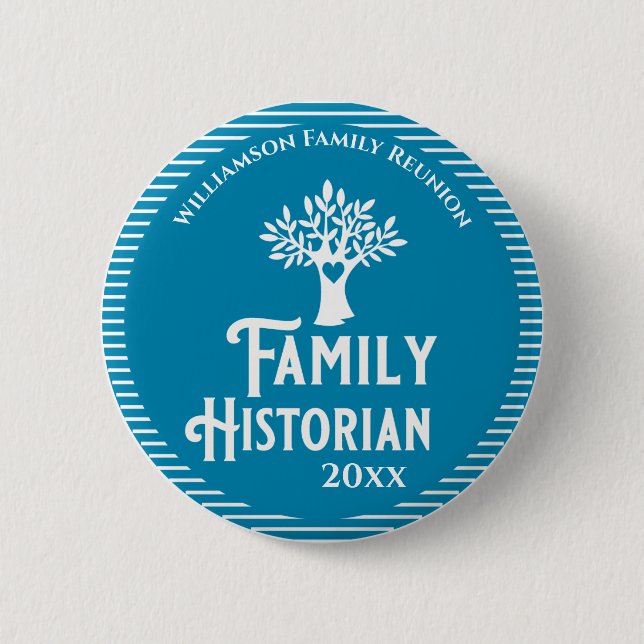 Family Tree Reunion Historian Genealogy 6 Cm Round Badge (Front)