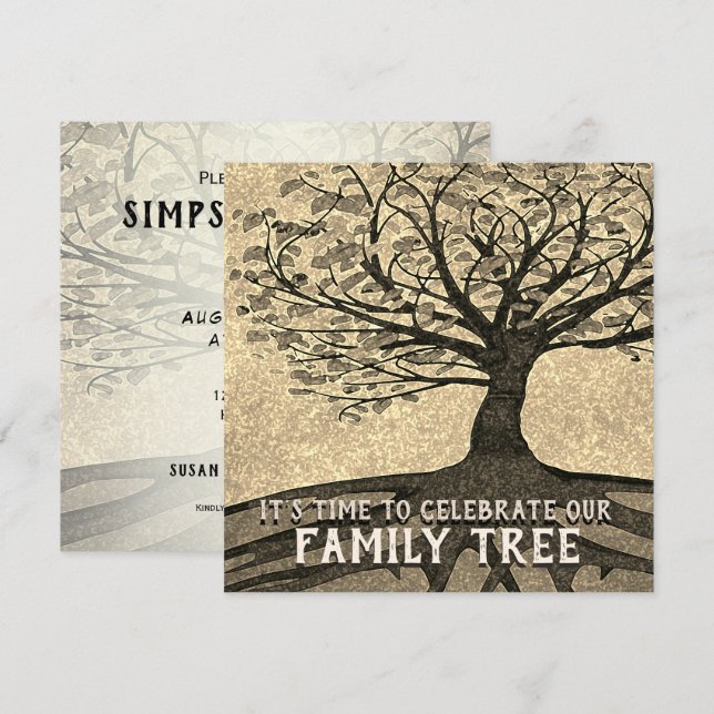 Family Tree Reunion Invitation (Front/Back)