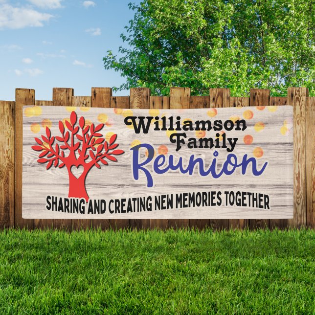 Family Tree Reunion Rustic Fun Typography Banner (Creator Uploaded)
