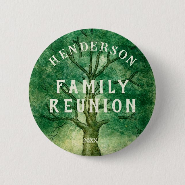 Family Tree Rustic Family Reunion 6 Cm Round Badge (Front)