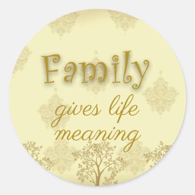 Family Tree Scrapbook Sticker (Front)