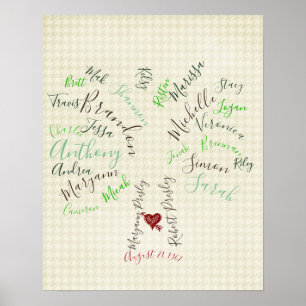 Family Tree Sign, Grandparents Gift,  Custom Gift Poster