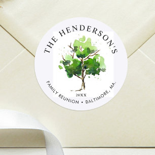 Family Tree Themed   Family Reunion Classic Round Sticker
