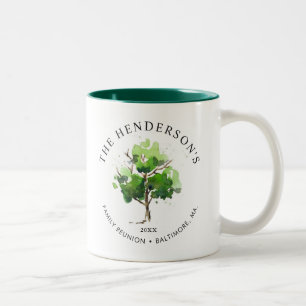 Family Tree Themed   Family Reunion Two-Tone Coffee Mug