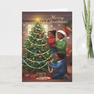 Family Tree Trimming – Merry Christmas Kids Card