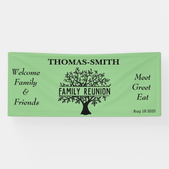 Family Tree Welcome Reunion Choose Colour Banner (Horizontal)