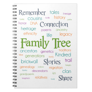 Family Tree Word Art Notebook