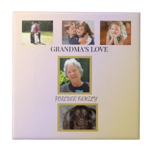 Family Tribute with Pet Photo Tile