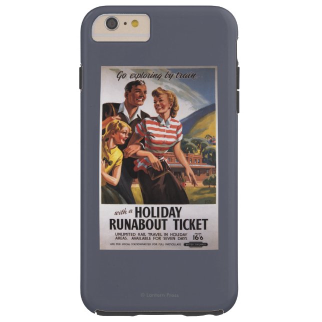 Family Trio on Holiday Runabout Savings Case-Mate iPhone Case (Back)