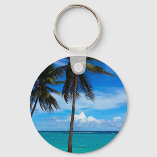 Family Trip Beach Vacation Guadeloupe Caribbean Key Ring