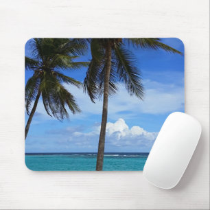 Family Trip Beach Vacation Guadeloupe Caribbean Mouse Mat