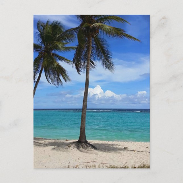 Family Trip Beach Vacation Guadeloupe Caribbean Postcard (Front)