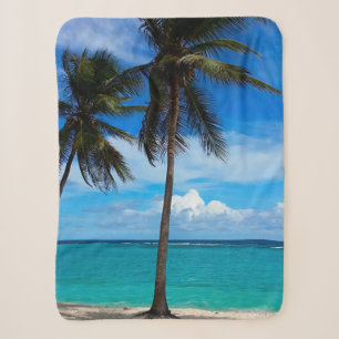 Family Trip Beach Vacation Guadeloupe Caribbean Sherpa Blanket