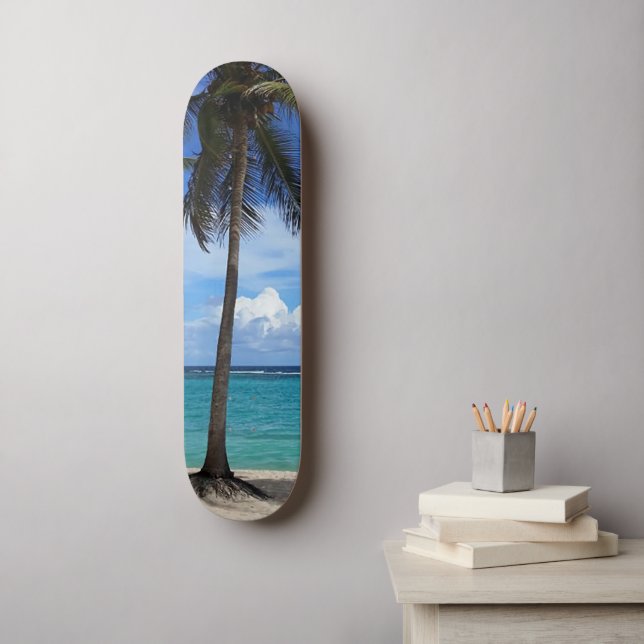 Family Trip Beach Vacation Guadeloupe Caribbean Skateboard (Wall Art)