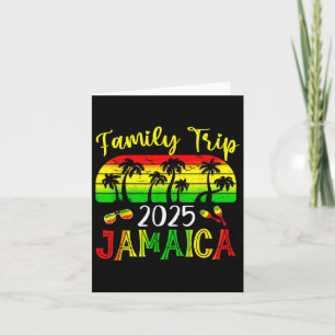Family Trip Jamaica 2025 Summer Vacation Beach Mat Card