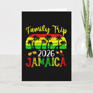 Family Trip Jamaica 2026 Summer Vacation Beach Mat Card