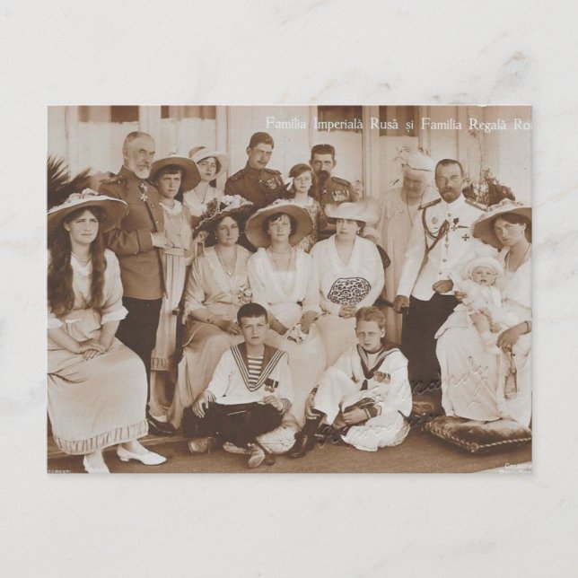 Family tsar of Russia & royals Romania Postcard (Front)