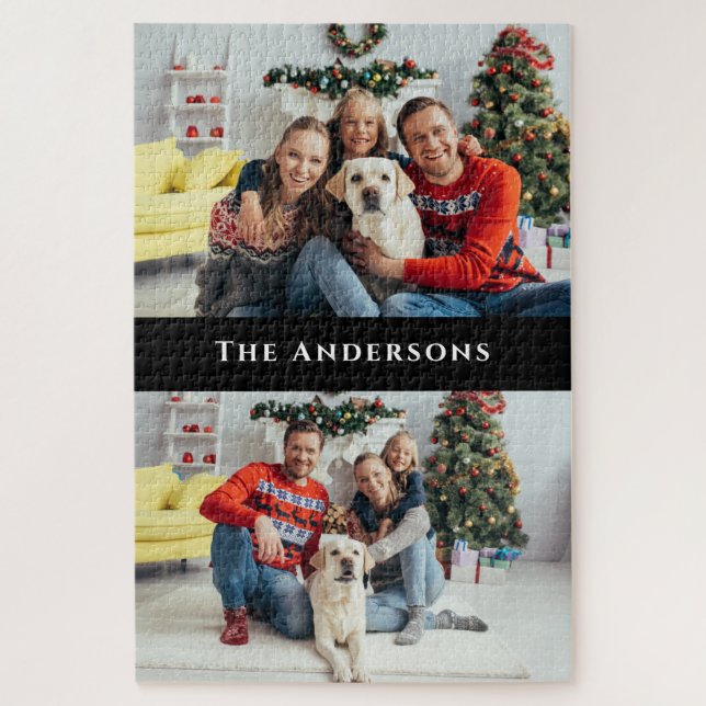 Family Two Photo Collage Puzzle (Vertical)