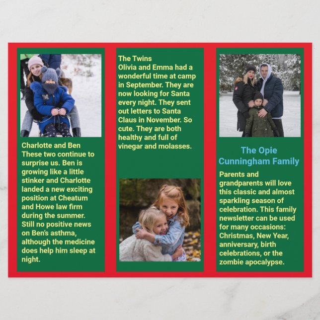 Family Update News 🎄✨ Christmas Photo (Front)