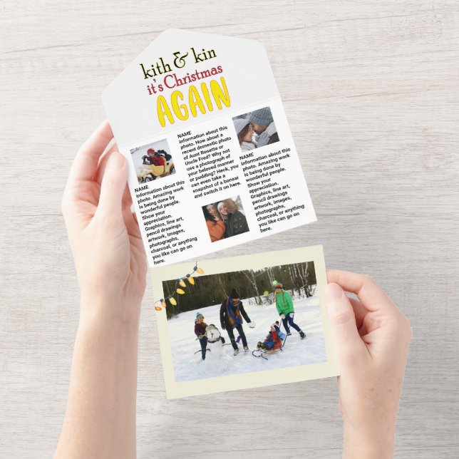 Family Update News 🎄✨ Christmas Photo All In One Invitation (Tearaway)