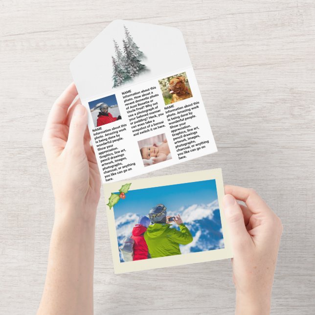 Family Update News 🎄✨ Christmas Photo All In One Invitation (Tearaway)