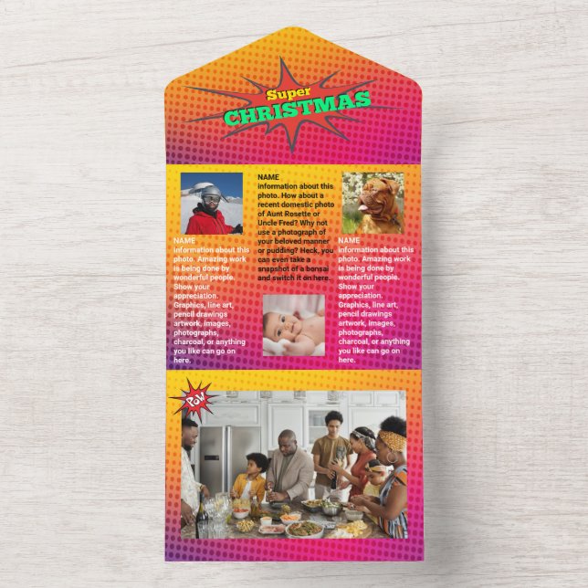 Family Update News 🎄✨ Christmas Photo All In One Invitation (Inside)