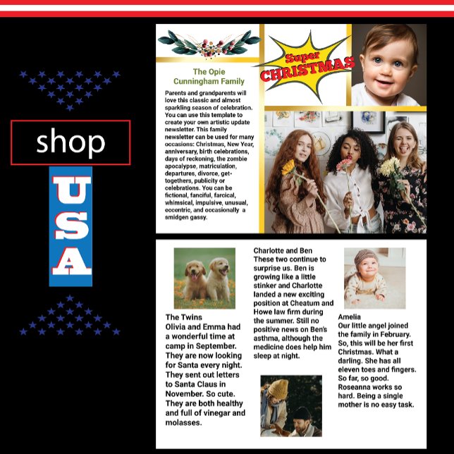 Family Update News 🎄✨ Christmas Photo  Flyer (Creator Uploaded)
