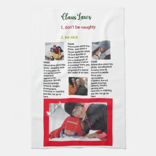 Family Update News 🎄✨ Christmas Photo Tea Towel