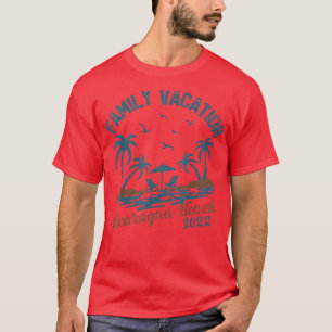 Family Vacation 2022 Palm Tree Nicaragua Beach  T-Shirt