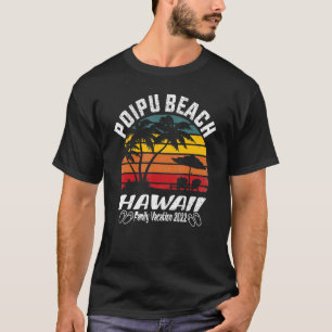 Family Vacation 2022 Poipu Beach Hawaii Vintage R T-Shirt