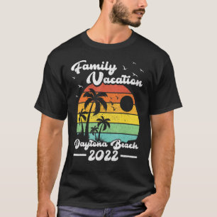 Family Vacation 2022 Vintage Florida Daytona Beach T-Shirt