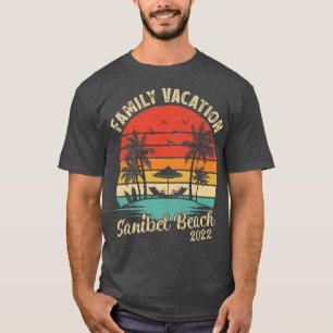 Family Vacation 2022 Vintage Retro Florida Sanibel T-Shirt