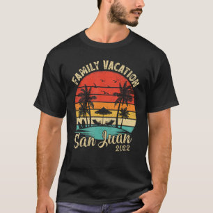Family Vacation 2022 Vintage Retro San Juan Beach T-Shirt
