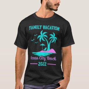 Family Vacation 2022 Vintage Style Maryland Ocean  T-Shirt